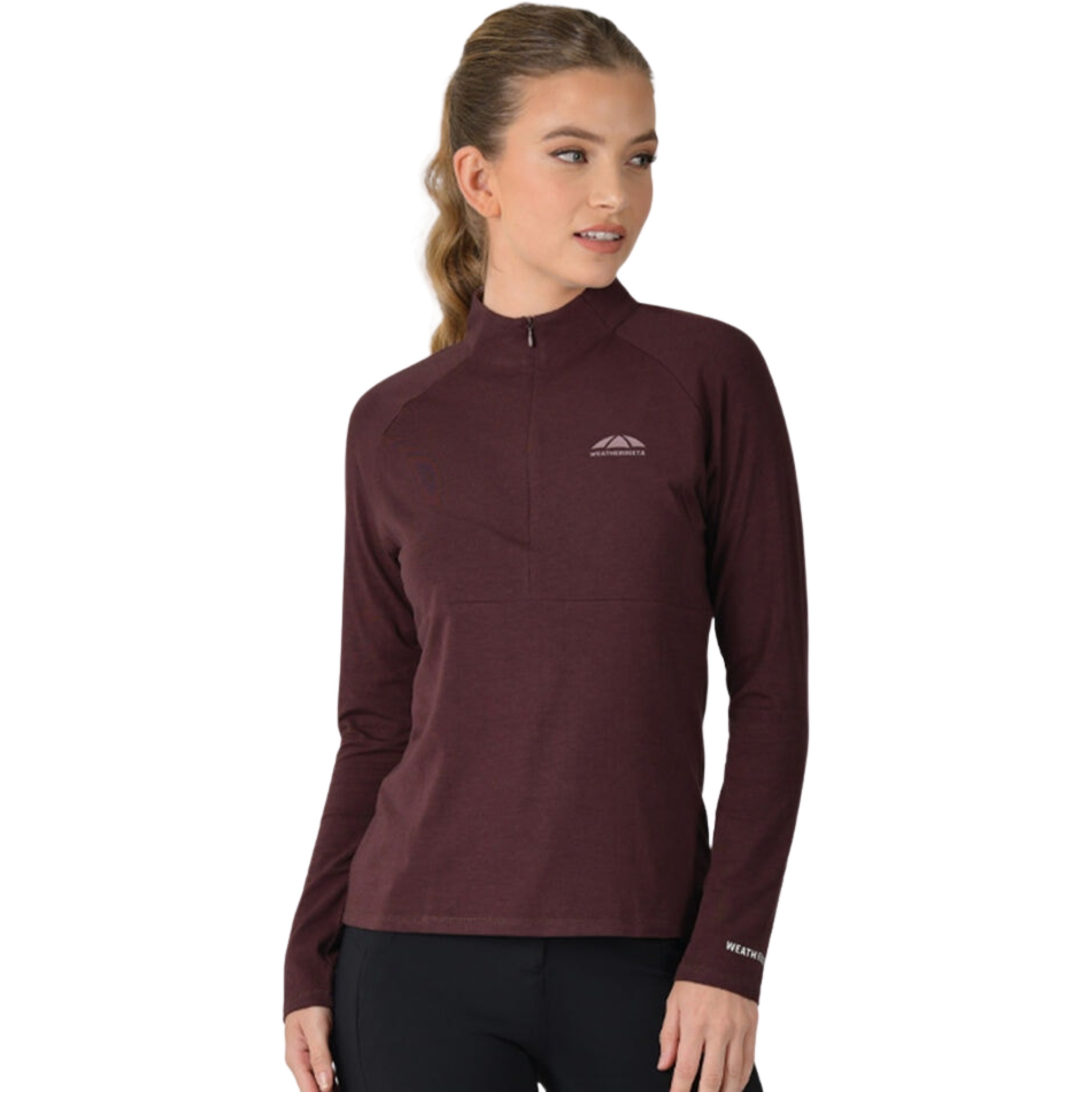 2025 Weatherbeeta Womens Bamboo Long Sleeve Performance Base Layer 1028436 - Mulberry